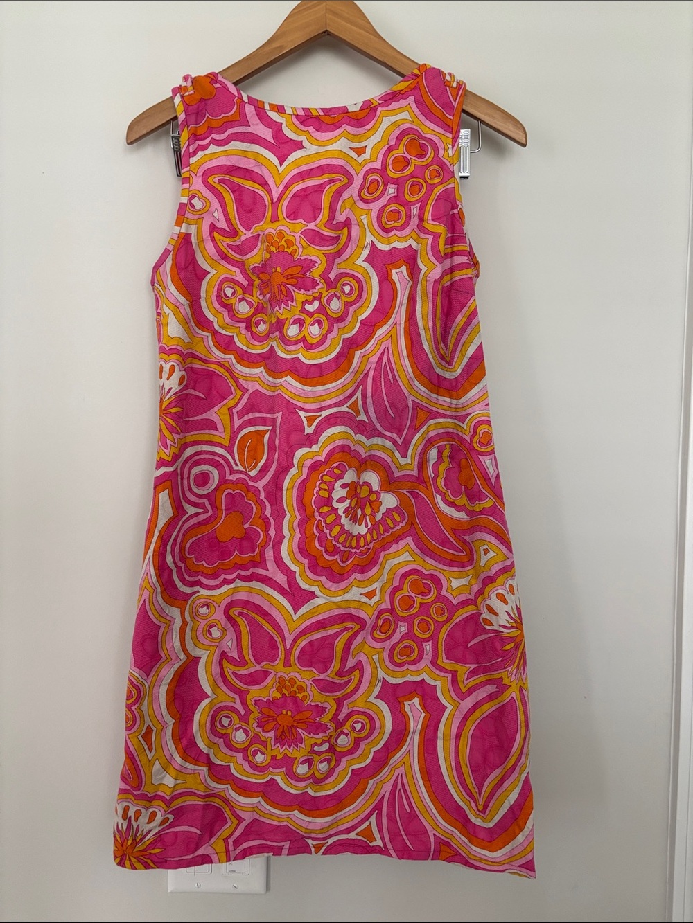 Trina Turk Pink Orange Yellow Floral Midi Dress